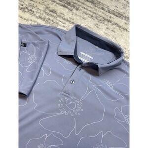 Swannies Polo Shirt Mens Size Large Golf Short Sleeve Performance Stretch Floral
